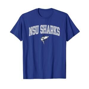 Nova Southeastern Sharks Arch Over Blue  T-Shirt